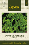 Kruspersille 'Wega', medium krusede blade. Hurtigvoksende, pæne planter med godt udbytte.