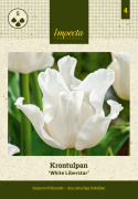 Havetulipan 'White Liberstar' 5 stk. Passer perfekt ind i blomsterbedet men er også god i krukker på altan og terrasse.
