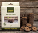 Kokosbriketter 50-pak, Fuldt bionedbrydelige kokosbriketter med et omsluttende net af cellulosefiber.