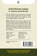 Løvemund F1 'Madame Butterfly Red', blomster i tætte aks, der troner på lange, kraftige stilke. Intens mørkerøde blomster med mørkt svælg.