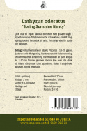 Ærteblomst 'Spring Sunshine Nancy', Mildt hvide til sart lakserosa blomster med lysere fane i æbleblomst-rosa.  