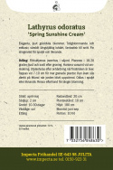 Ærteblomst 'Spring Sunshine Cream', Elegante og søde cremefarvede blomster.