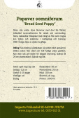 Enkelt valmue 'Bread Seed Poppy'