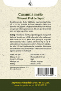 Frøskindsmelon 'Piñonet Piel de Sapo', Ovale, ribbede, let ru frugter på ca. 1-2 kg.
