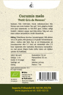 Cantaloupe-melon 'Petit Gris de Rennes', Fra 1600-tallet. Fransk delikatessemelon fra Rennes, hvis navn betyder 