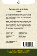 Peberfrugt 'Loran', Perfekte at bruge til fyldte, ovnbagte peberfrugter. Til en varm plads på friland, drivhus og lignende. 