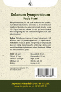 Blommetomat 'Patio Plum', busktomat med søjleformet vækst, hvor planterne kun bliver omkring 20 cm brede.