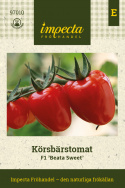 Cherrytomat F1 'Beata Sweet', Lange, rigtbærende klaser med glinsenden røde, jordbærlignende tomater.