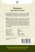 Asiatisk kål ''Asian All Green Mix'' Impecta Frøposens bagside